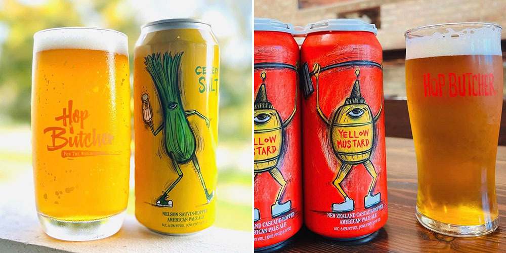 hop butcher beers and cans