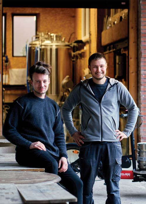 Elliot pernelle and Etienne Voinson,  Brasserie Les Semblables owners